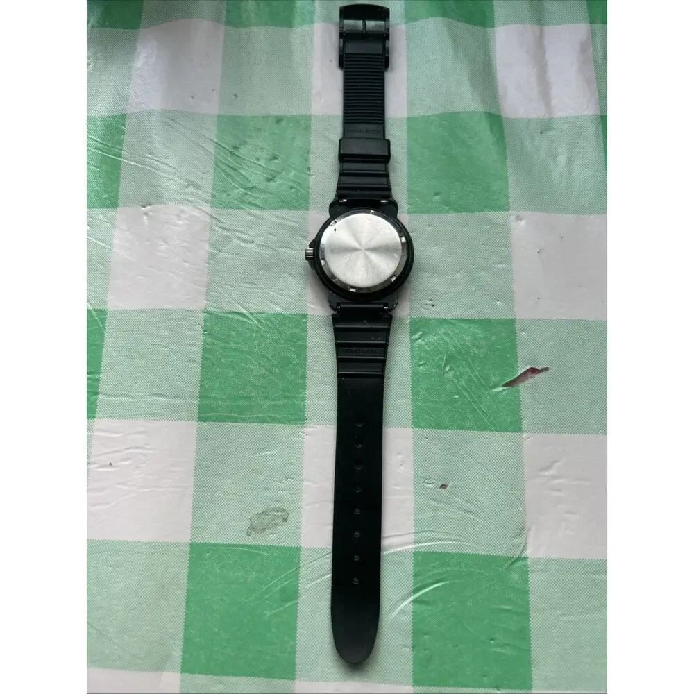 Yellow Bezel Black Band Women’s Quartz Watch
